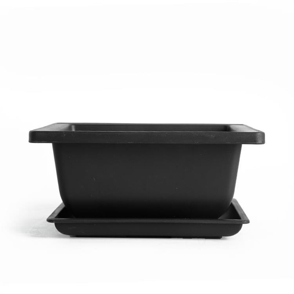 1PC Plastic Rectangle Square Flower Pot Plant Bowl Bonsai Succulent Basin Nursery Succulent Pot Garden Supplies
