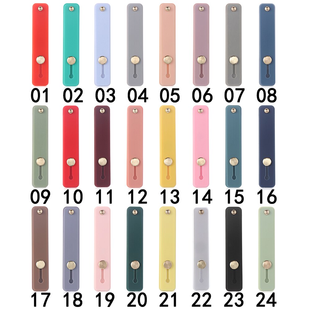 Candy Color Finger Ring Holder Silicon Phone Hand Band Holder For iPhone Wristband Strap Push Pull Grip Stand Bracket