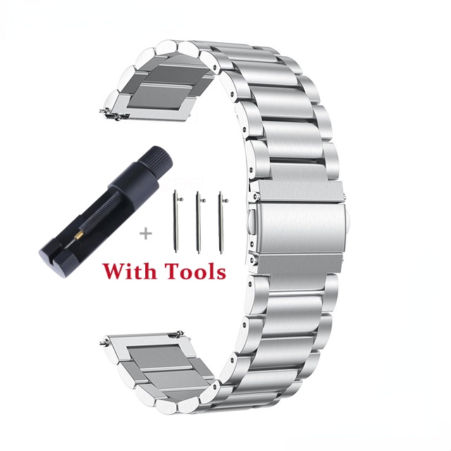 18mm 20mm 22mm 24mm Breedte Quick Release Volledige Rvs Horlogeband Horloge Universele Platte Kop horlogeband Accessoires