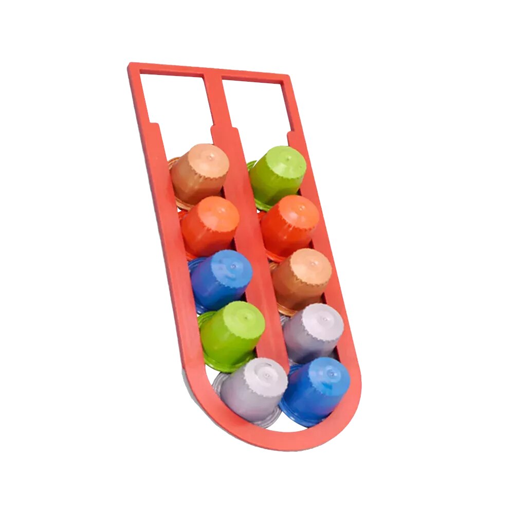Nespresso skuffeopbevaring 10 nespresso kapsler kaffepudeholder stativ køkken plasthylder organisation skuffeholder