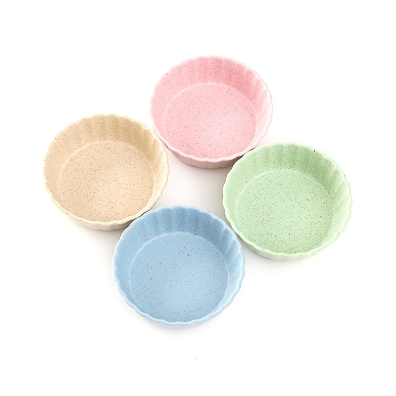 4 Pcs Small Dish Vinegar Sauce Seasoning Dish Snack Plate Kitchen Tray Small Food Dish Appetizer Plates Tableware Food Container: Round