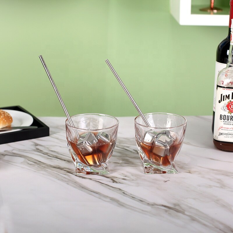 Pierres de whisky en acier inoxydable glaçon rond pierre de whisky