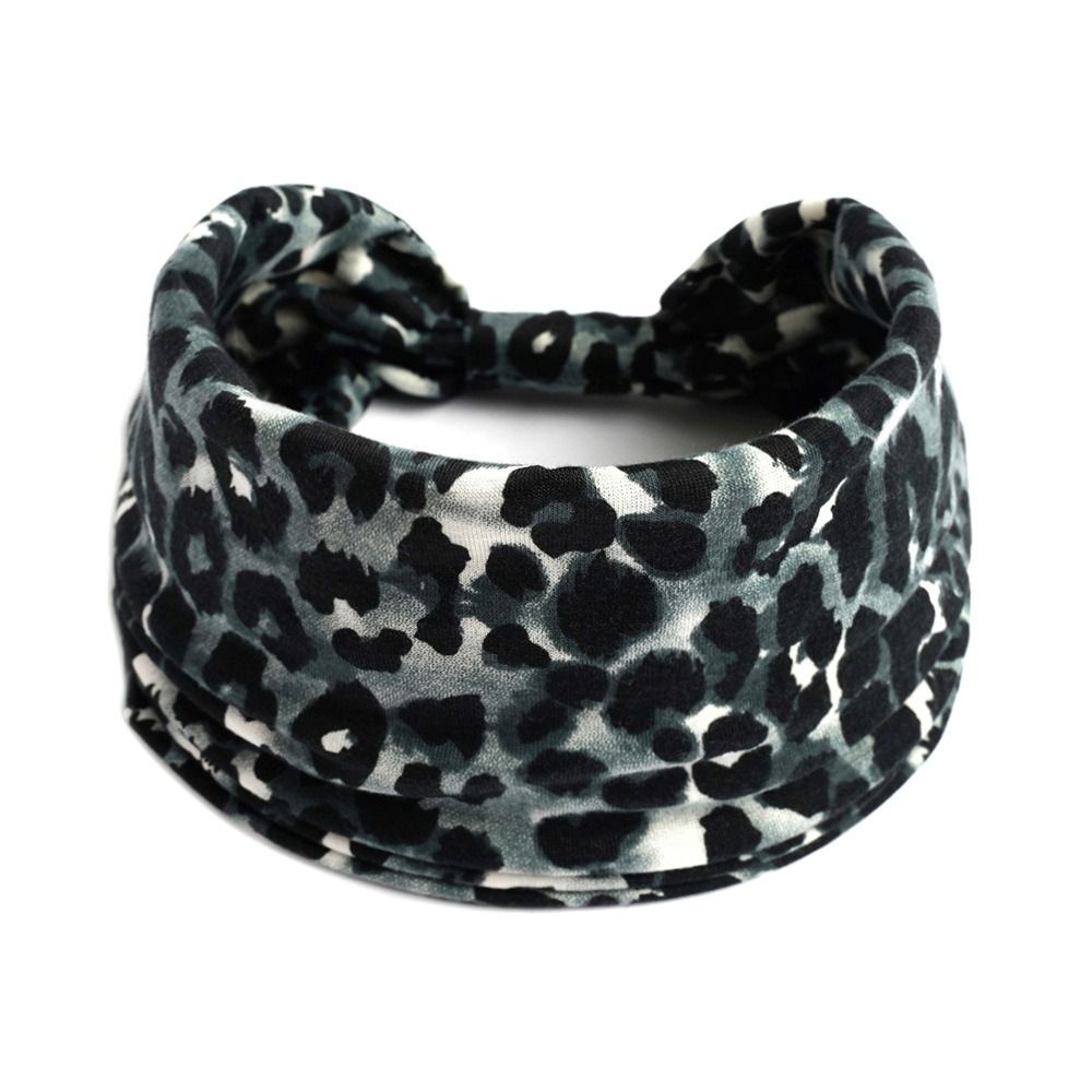 Boho Flower Print Wide Headbands Vintage Knot Elastic Turban Headwrap for Women Girls Soft Bandana Hair Accessories: MULTI