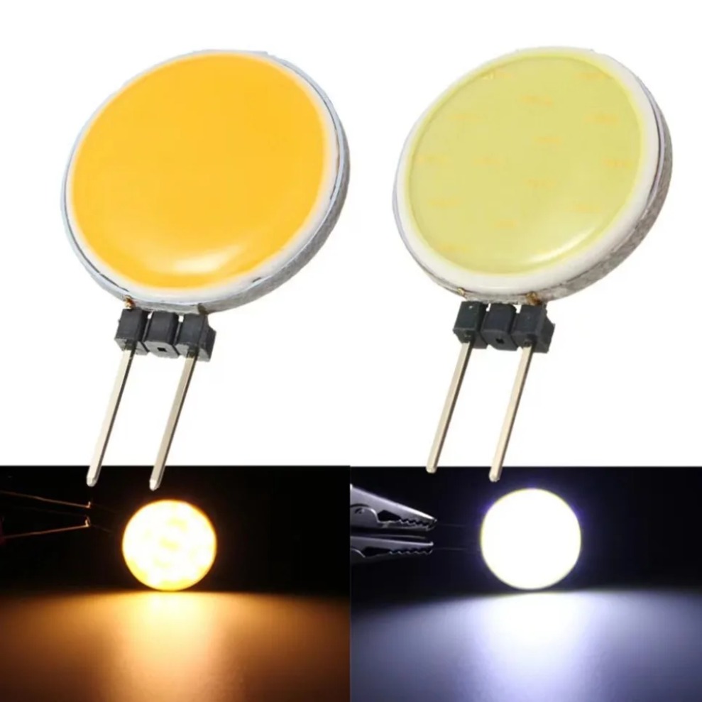 Bombilla COB con Chip LED G4, 5W, 7W, CC de 12V, SMD 5050, blanco frío, blanco cálido, iluminación frontal, reemplaza la lámpara de pared halógena para escritorio