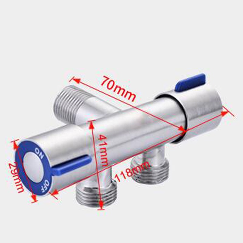 Bathroom Faucet Double Handle Dual Control Stainless Steel Cold Water Faucet Bathroom Washing Machine Faucet Triangle Valve