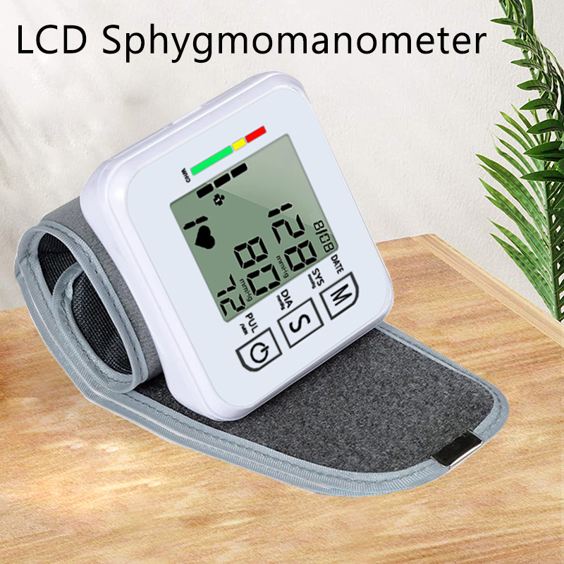 Automatic Wrist Blood Pressure Monitor BP Sphygmomanometer Pressure Meter Tonometer For Measuring Arterial Pressure Oximeter