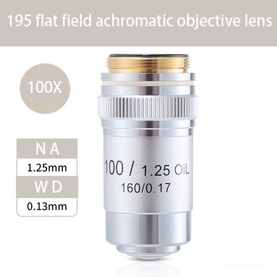 4X 10X 20X 40X 60X 100X Achromatic Objective Lens 195 mm Conjugate Distance Tube Length 160 mm Biological Microscope RMS thread: WHITE