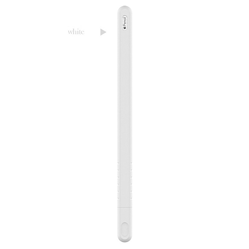 Portable Soft Silicone Stylus Pen For Apple Pencil 2 Case for iPad Pro Tablet Touch Pen Protective Sleeve Cover Colorful Pouch: White