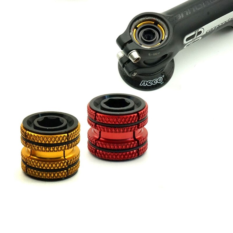 Aluminum Alloy Bike Bicycle Headset Expander Plug for 28.6mm 1 1/8 Inch Steerer Carbon Fork MTB Road Bike Headsets Plugs-Red