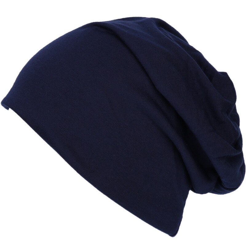 Sombrero de capucha de poliéster de algodón Unisex Color caramelo Primavera, Otoño e Invierno sombrero de pelo capucha de algodón a prueba de viento y transpirable: Navy blue