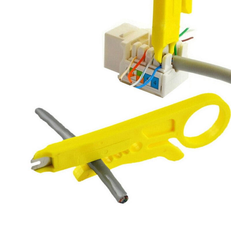 4 in 1 Ethernet Network LAN Kit Cable Connectors Crimper Tool Network Cable Tester Detector Wire Stripper+Connector Plug: G147136D