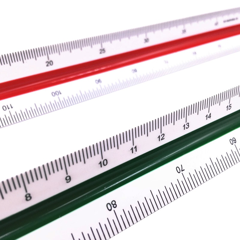 1 Pcs Tri-scale Precision Ruler 8930 Multifunction Foot Drawing Drawing Measurement Tool 30cm