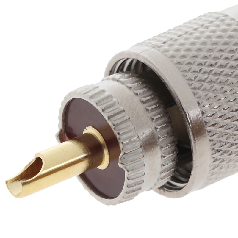1Pc Geschraubt Kupplung Stecker RF UHF koaxial männlichen PL259 Stecker crimpen RG8U RG58-3
