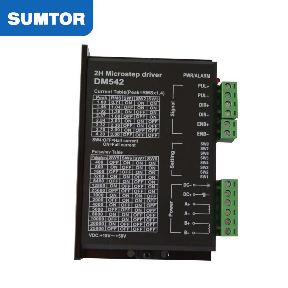 24-50vdc 4.2a cnc nema 23 schrittmotor fahrer Bausatz dm542 oder doppel puls