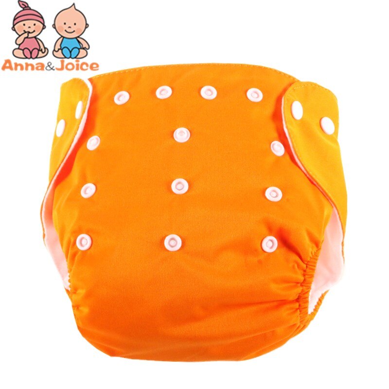 15Pc bébé couches lavable couches lavables bébé Fraldas hiver été Version couches réutilisables couches grille/coton formation pantalon: orange / for summer