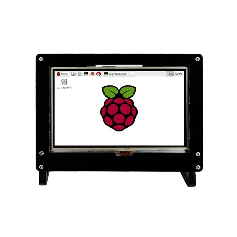 5 Inch Lcd Bracket Case Black Fixed Bracket Holder For Raspberry Pi 3 Model B+ 800x480 Press Screen