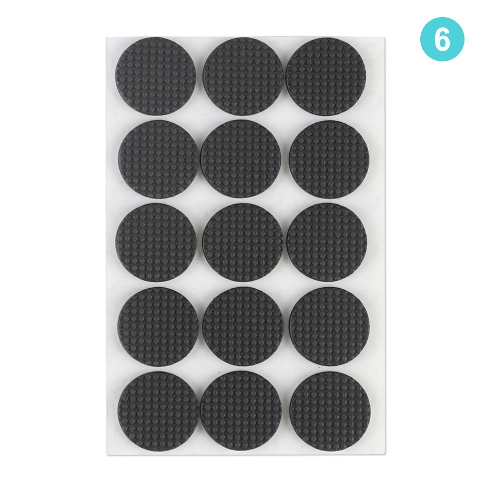 1 vel geometrische vorm zachte verdikking meubelpootbeschermers zelfklevend anti-geluid antislipmat vloerbeschermer stoelbevestigingen: 06