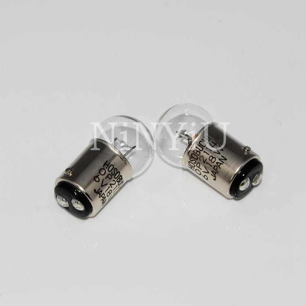Hosobuchi-Microscope à lumière halogène OP2114 6V18W BA15D, ampoule duremètre, ampoule à Double Contact