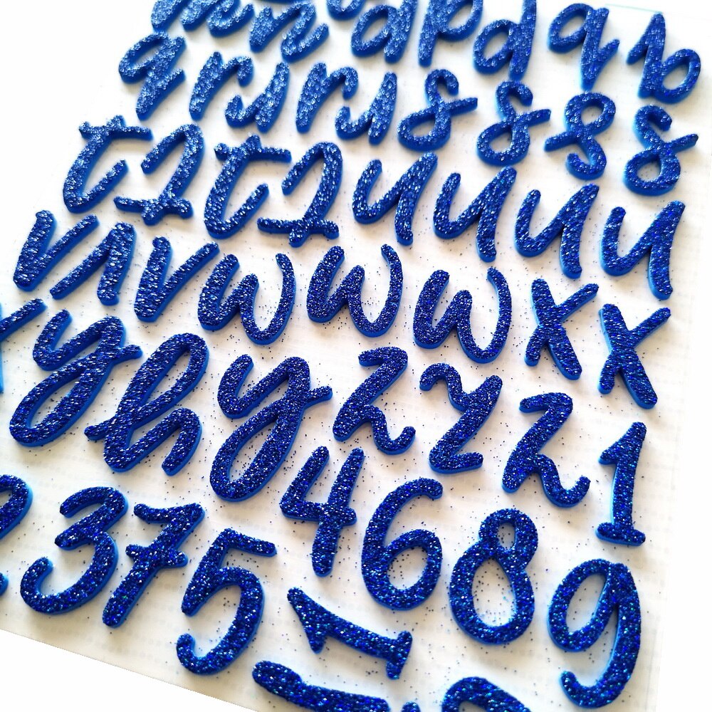 CRZCrafter Foam alphabet Stickers Glitter for Scrapbooking Card making Journal embellishments decoration