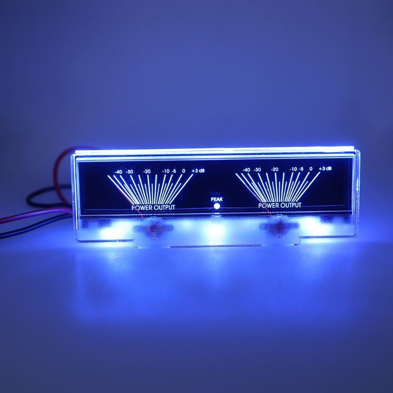 Power Verstärker Panel Dual Analog VU Meter Ebene dB Meter mit BackLit