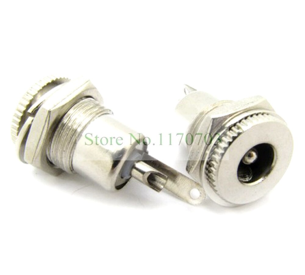50 Pcs 5.5mm x 2.1mm Metal DC Power Jack Socket DC Female Power Socket Panel Mount Connector Jack 5A Current