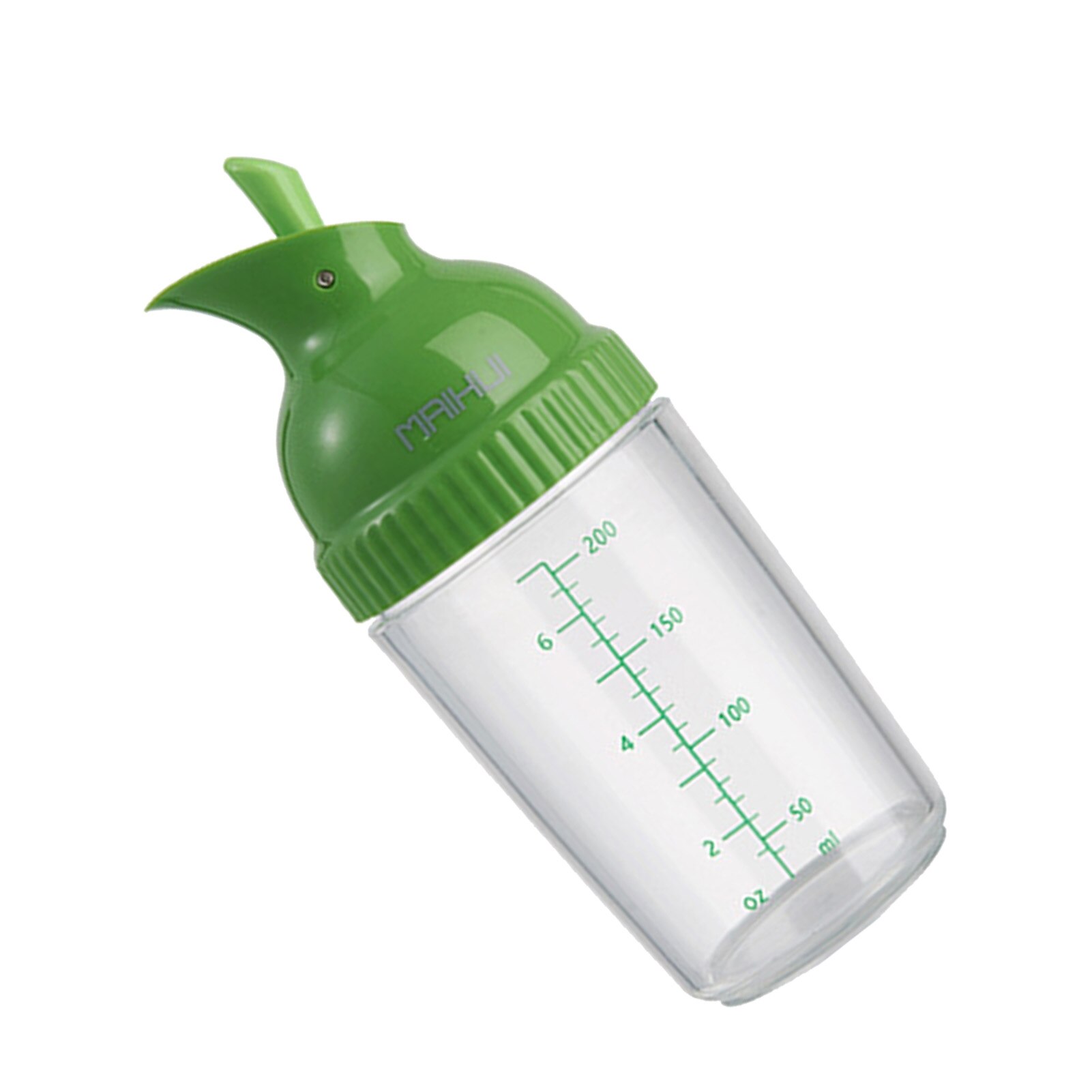 Salad Dressing Shaker Olive Oil Dispenser Bottle With Scale Transparent Kitchen Sealed Leakproof Soy Sauce Pot Sauce Container: Green
