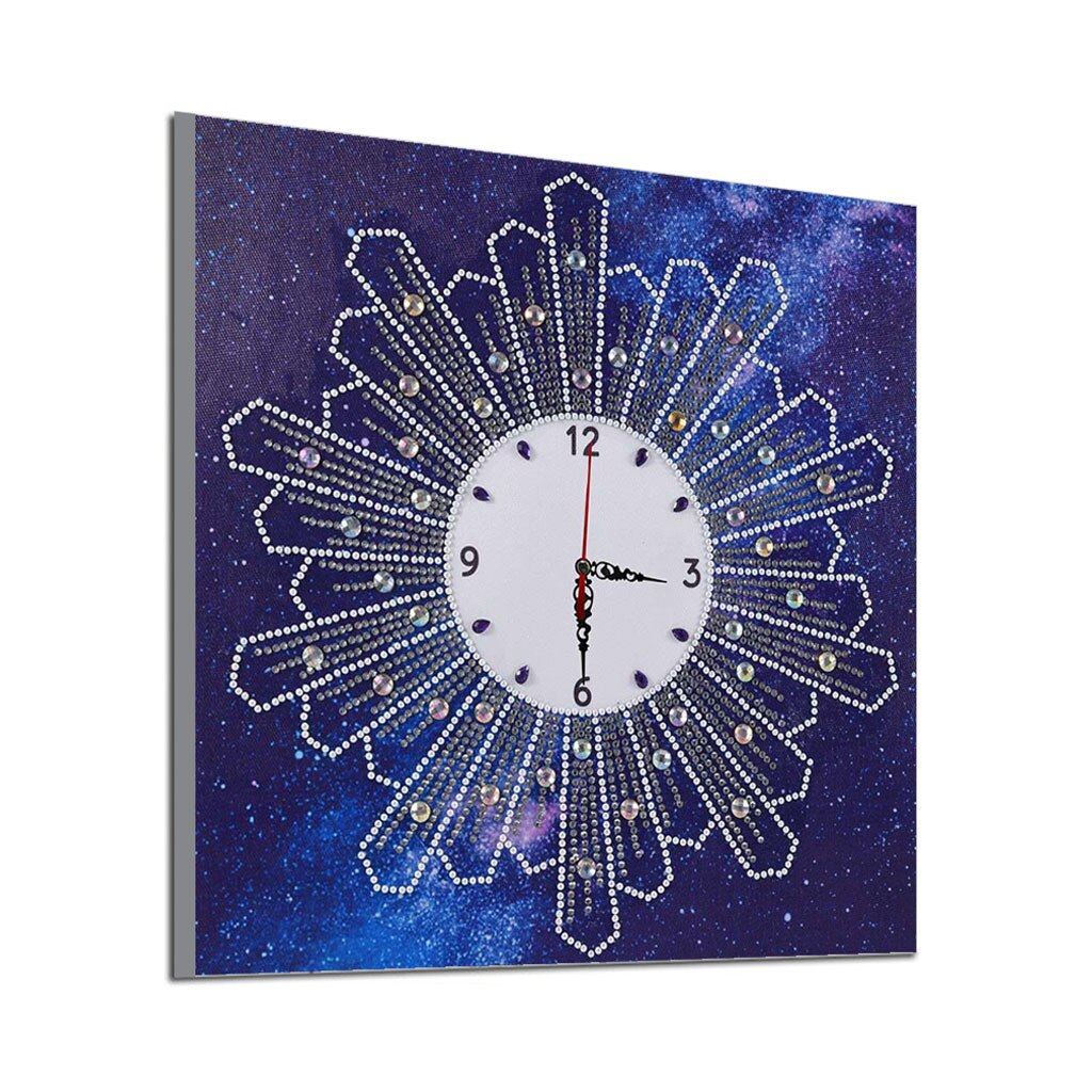Reloj de pared de punto de cruz con pintura de diamantes Forma especial DIY 5D, manualidades con bordado de diamantes, decoración de lienzo, reloj, recién llegado 325