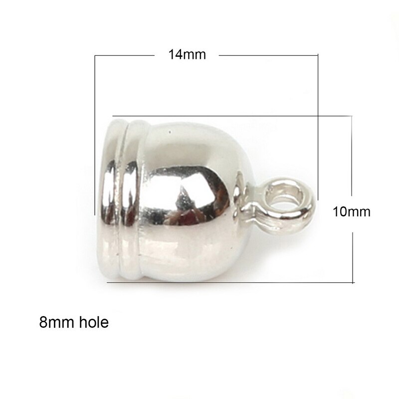 150pcs/lot Necklace End Tip Tassel Caps Beads Cap End Cap For Jewelry Making DIY Handmade Jewelry Finding: 10x14mm rhodium