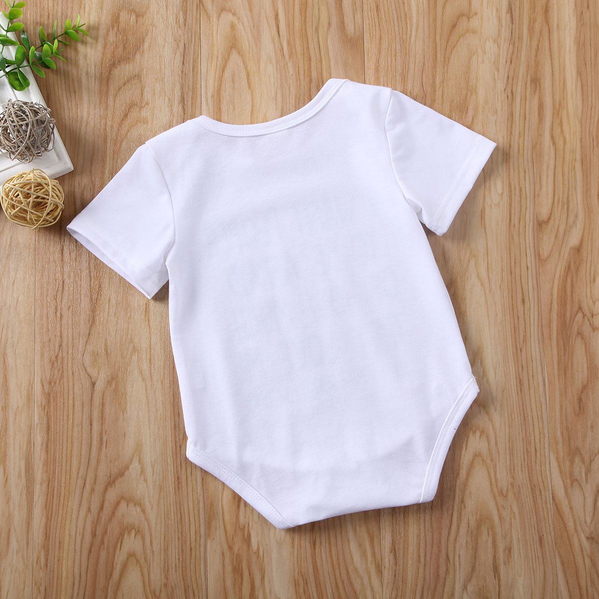 0-18M Infant Baby Boy Girl Bodysuits Clothes Letter Printed Short Sleeve Cotton Jumpsuit Summer Clothes