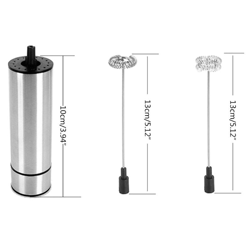 Powerful Double Spring Whisk Electric Milk Frother Kitchen Mixer Hand Milk Foamer for Coffee Latte Cappuccino with Stand