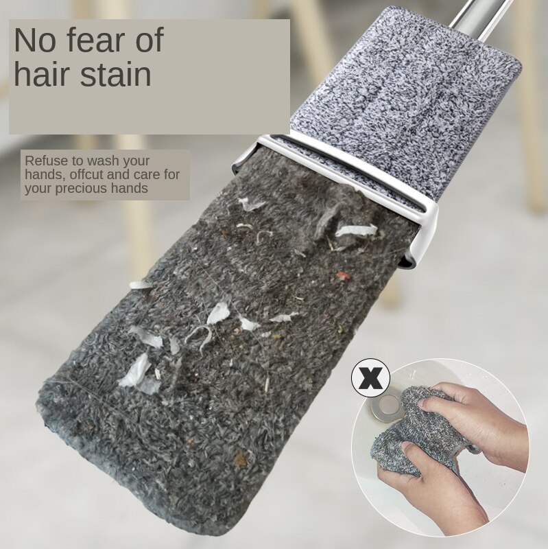 2 in 1 spraymopp fri håndvask flatmopp lat 360 roterende magisk mopp med klemme gulvrens husholdningsrengjøringsverktøy