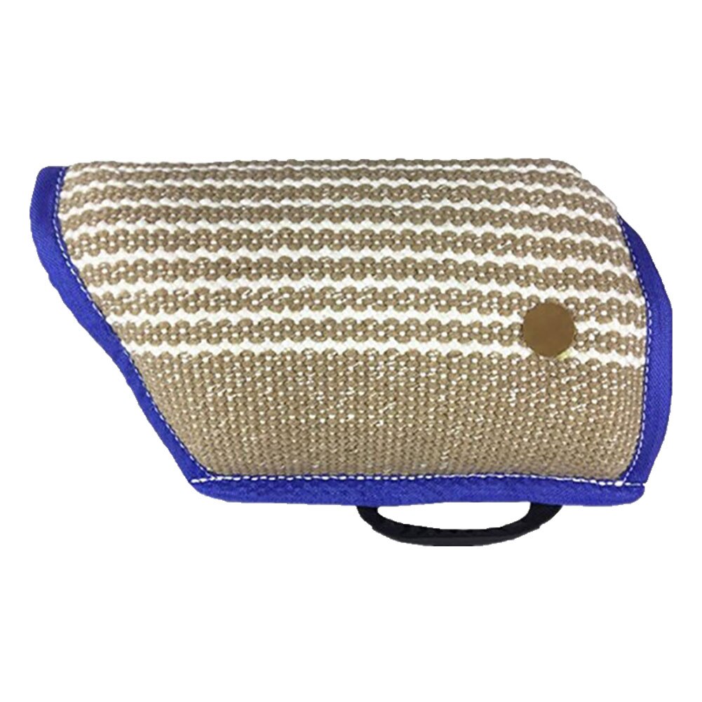 Malinois perro pastor Entrenamiento de mascotas morder remolcadores protección espesar ropa de manga de brazo para entrenamientos de perros: Azul
