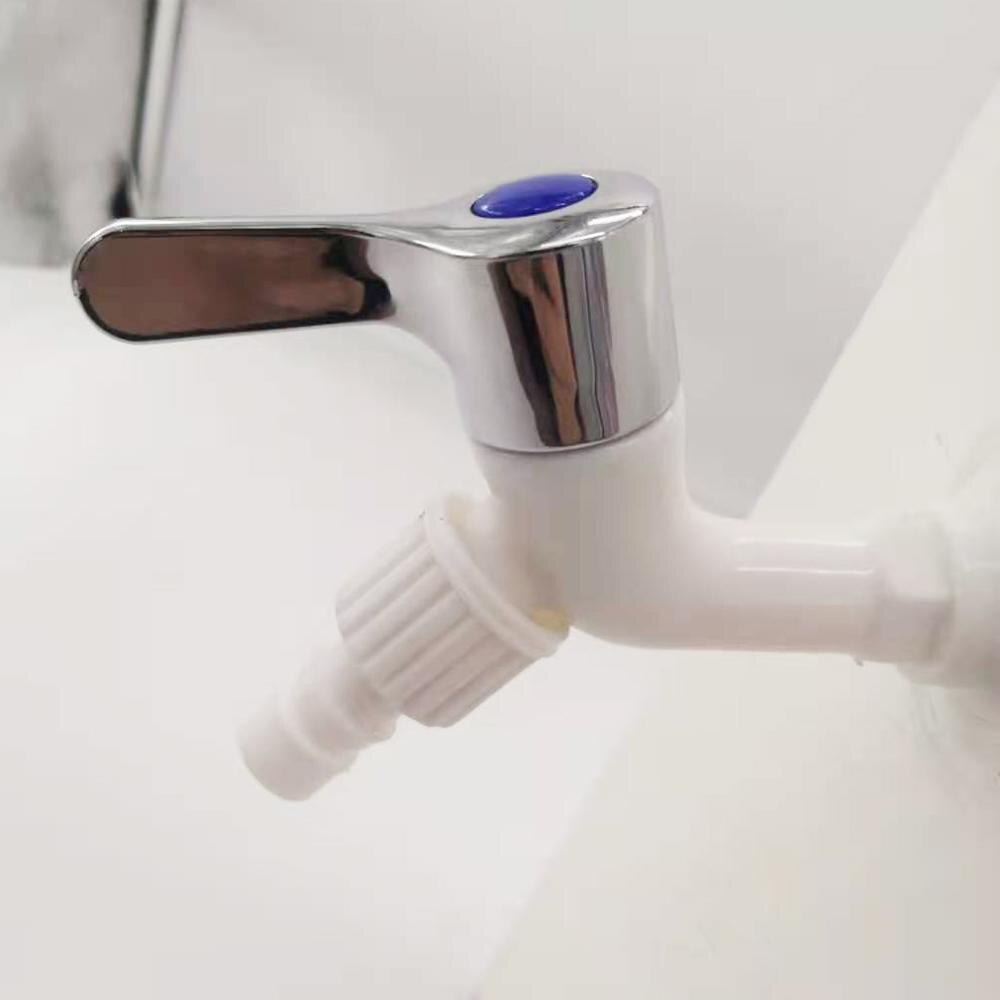 White plastic water pipe faucet Plastic Thread Interface Fast On Faucet Washing Machine Tap Home Replacement