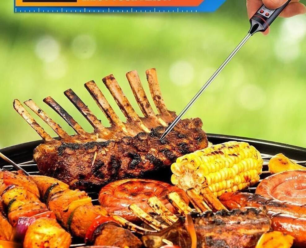 Kitchen Digital BBQ Food Thermometer Meat Cake Candy Fry Grill Dinning Household Cooking Thermometer Gauge Oven Thermometer Tool