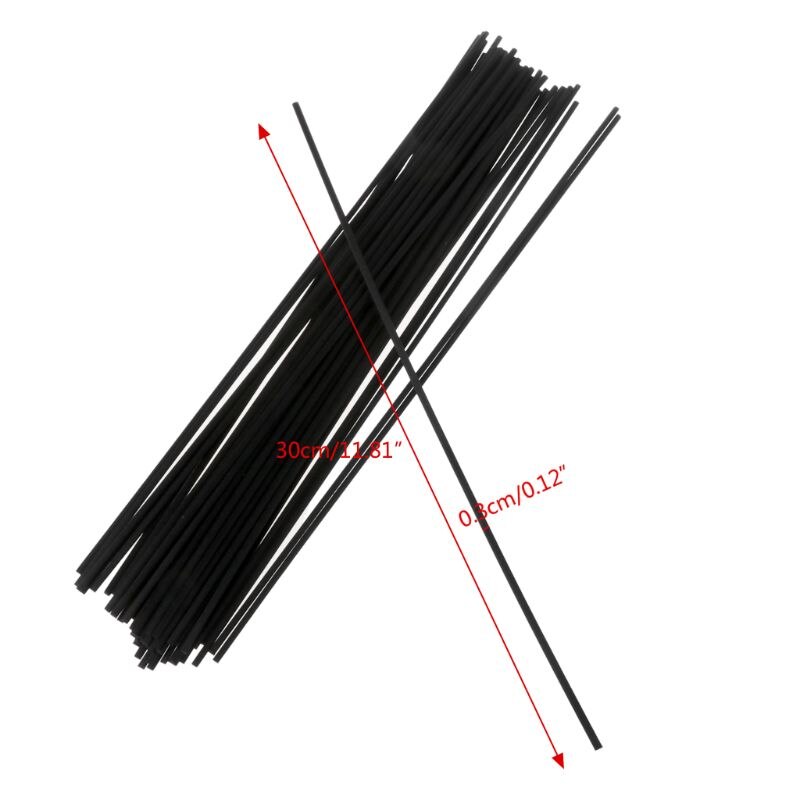 50Pcs 30cmx3mm Fiber Sticks Diffuser Aromatherapy Volatile Rod for Home Fragrance Diffuser