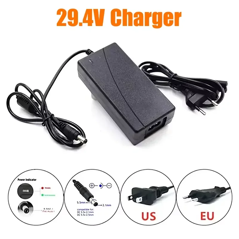 29.4V 100Ah 7s3p 18650 battery lithium battery Suitable for 24V-29.4V motors Lithium ion Battery pack + 2A Charger