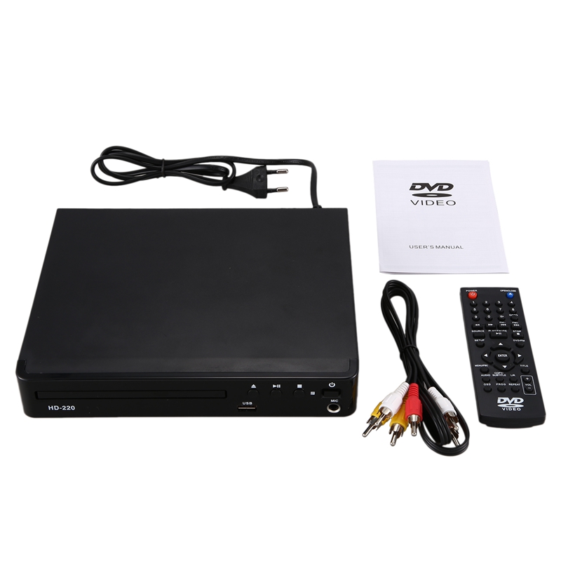 Mini USB RCA HDMI DVD Spieler Mehrere OSD Sprachen DIVX DVD CD RW Spieler LED-anzeige mit Romote Steuer EU stecker