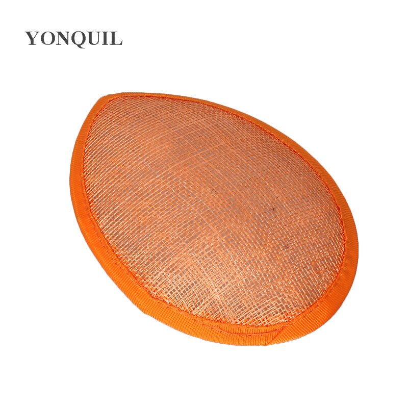 green 13CM teardrop sinamay fascinator base DIY millinery base cocktail hats handwork material party hair accessories 17 colors: Orange