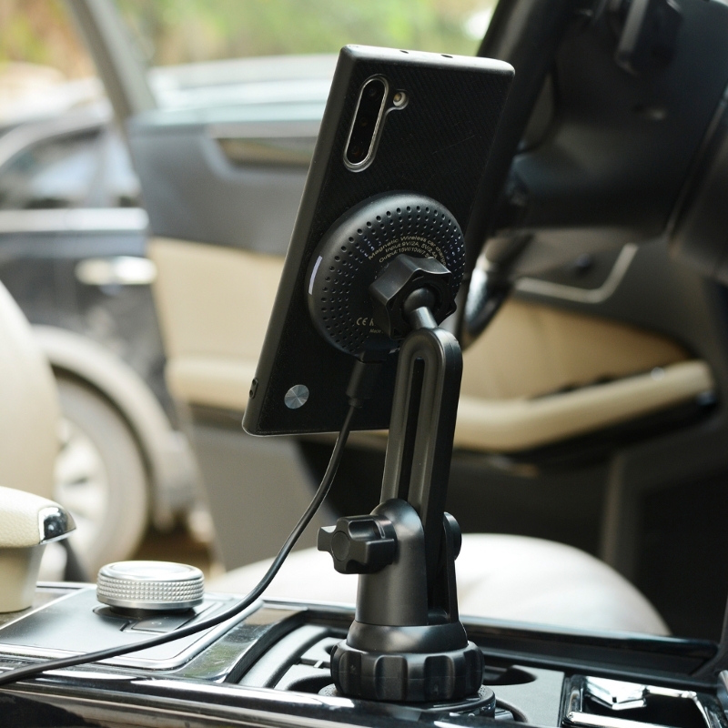 15W sem fio Car Charger Mount para MagSafe Cup Holder Car Phone Mount Charger Holder Dropshipping