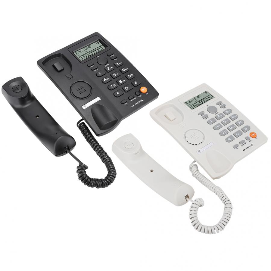 Telefone de identificação do chamador telefone hands-free chamando telefone telefone de redução de ruído de som claro para o hotel de escritório em casa inglês