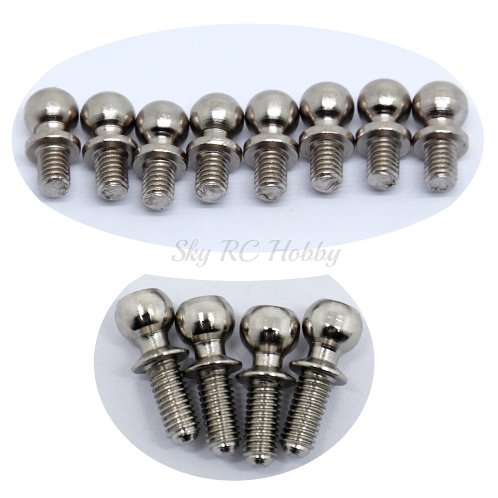 12 st/lot kulhuvudskruv  m3*4mm m3*7mm för wltoys 1/14 144001 124016 124017 124018 124019 rc bilreservdelar uppgraderingsdelar