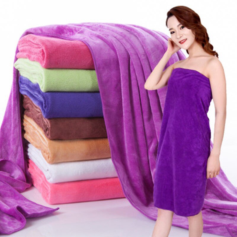 Toalla de baño de secado rápido para salón de belleza, toalla grande y gruesa de microfibra, absorbente, suave y humeante, para masaje, 200x100