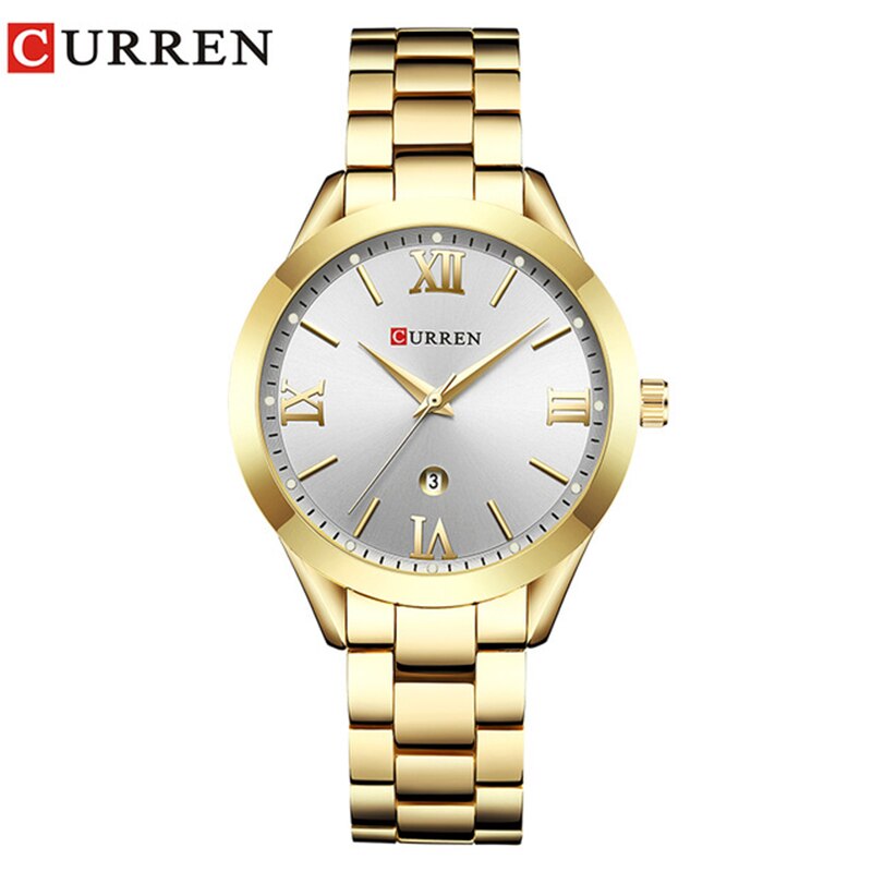 CURREN Gouden Horloge Vrouwen Horloges Dames 9007 Staal Vrouwen Armband Horloges Vrouwelijke Klok Relogio Feminino Montre Femme