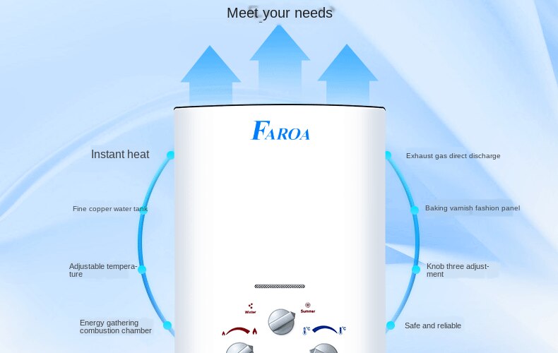 Gas Water Heater 6-Liter Liquefied Gas Water Heater Natural Gas Water Heater