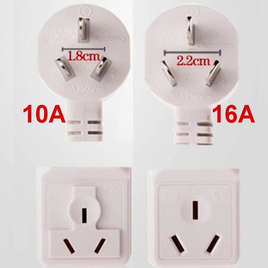 China 16A 3-Flat Pin Male Main Power Plug AC100~250V 16A Black (Work With Xiaomi smart companion)