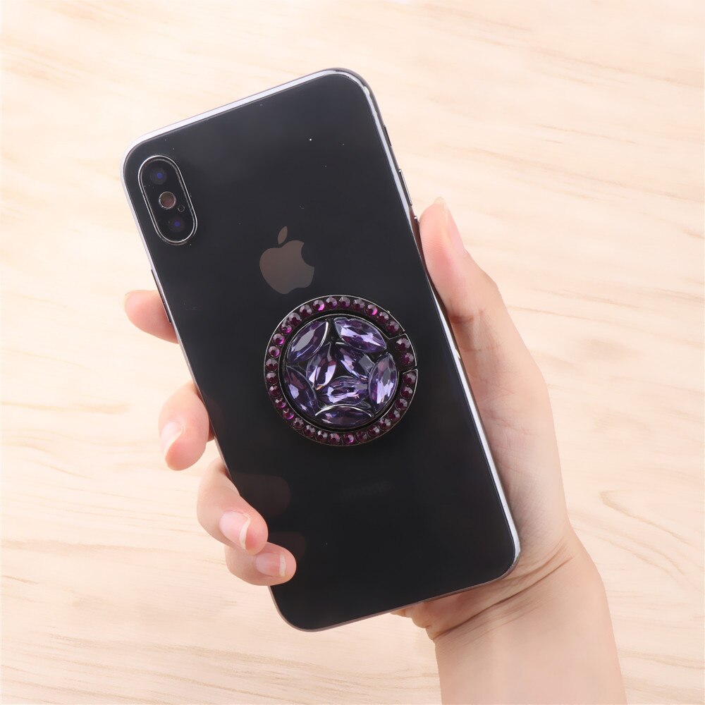 Supporto universale per telefono con diamante Bling di lusso pieghevole supporto pigro portatile Smartphone supporto per anello per dito cartone animato per iPhone11 XS