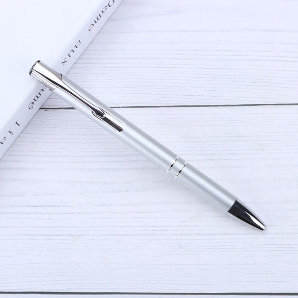Luxury Metal Ballpoint Pen Waterproof Inktight Signature Pen Durable Multifunction Small Student Prizes: WHITE