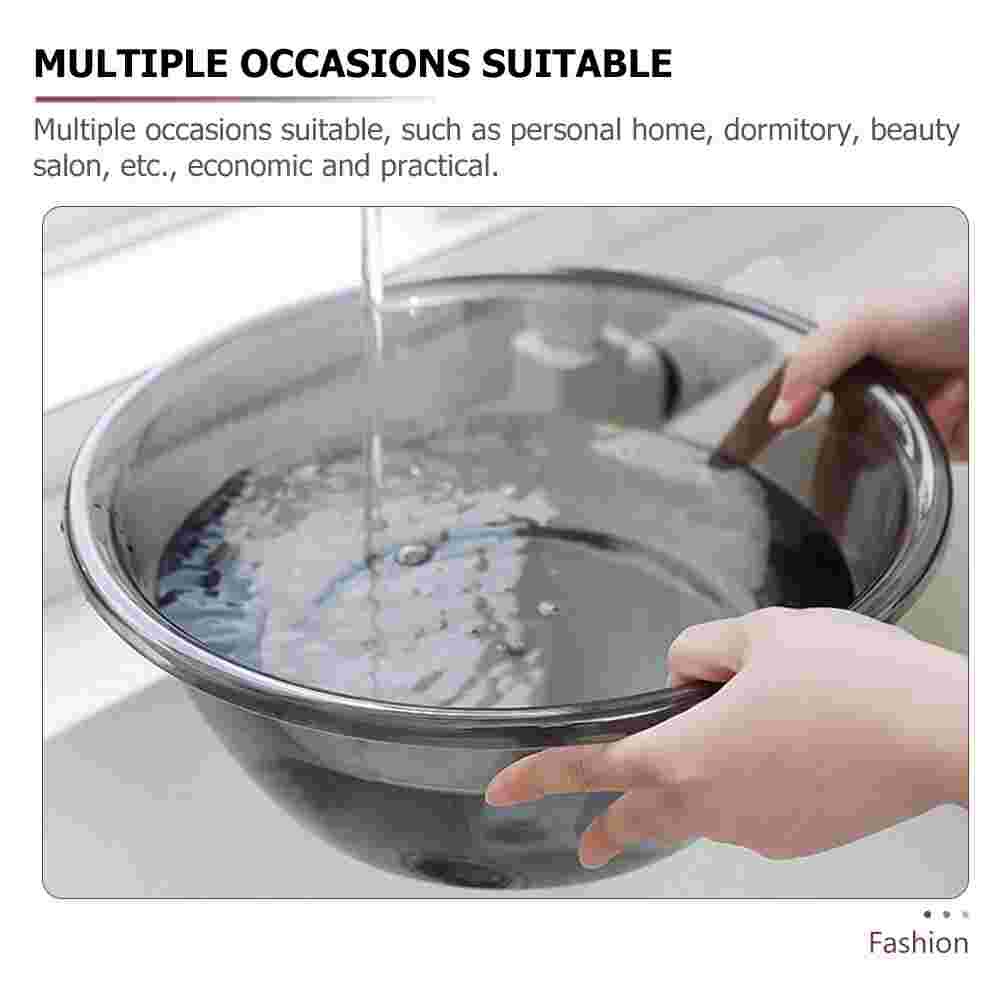 Basin Thicken Plastic Basin Clothes Washing Pan Transparent Washbasin for Bathroom Kitchen Home