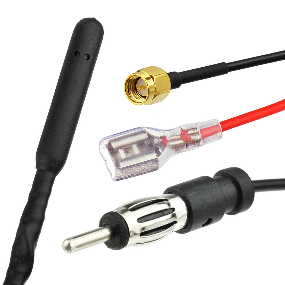 Antena automotiva superbat para dab + am/rádio fm, amplificador integrado, conector macho para teto universal cabo de antena 5m de montagem haste