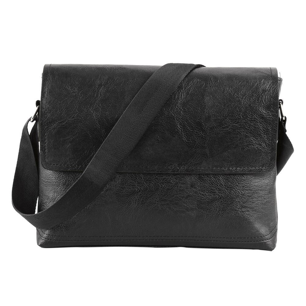 Männer Handtasche der Männlichen PU Leder Messenger Taschen für Mann Casual Business Vintage Crossbody-tasche: Black